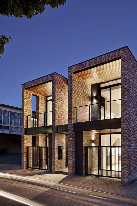 Townhome Architecture Cozy And Contemporary Brick Design Proske