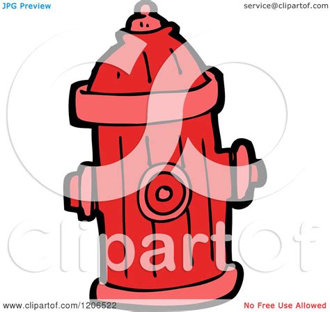 Cartoon Of A Red Fire Hydrant Royalty Free Vector