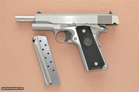 Brushed Stainless Colt Government Series 80 1911 Pistol In 38