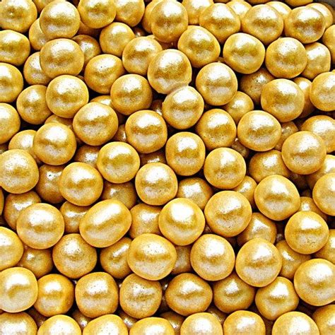 Natural Color Gold Dragees Edible Pearls 6mm Cake Cupcake