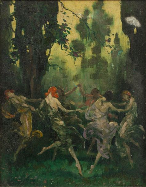 Warren B Davis American 1865 1928 Dance Of The Forest Nymphs