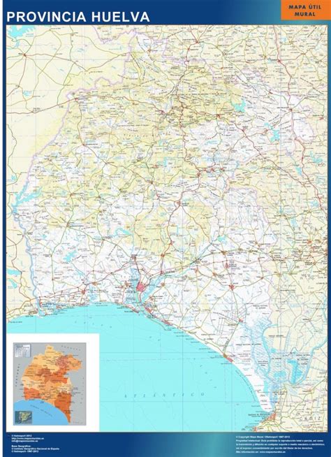Mapas Huelva Mapas Murales De España Y El Mundo