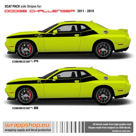 Dodge Challenger 2011 2019 Scat Pack Sp Side Stripes Ebay