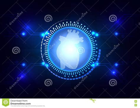 Abstract Technology With Heart Concept Design Illustration Vector