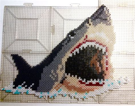 Jaws Pixel Art Perler Bead Patterns By Kyle Mccoy Pixel Art Shop