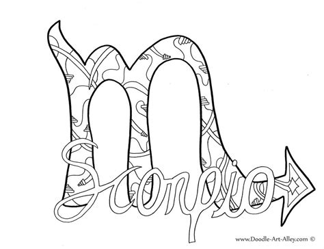 Downloads are subject to this site's term of use. Zodiac Coloring pages - Doodle Art Alley