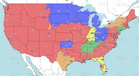 Nfl 2021 Week 4 Coverage Map Tv Schedule Channel And Time