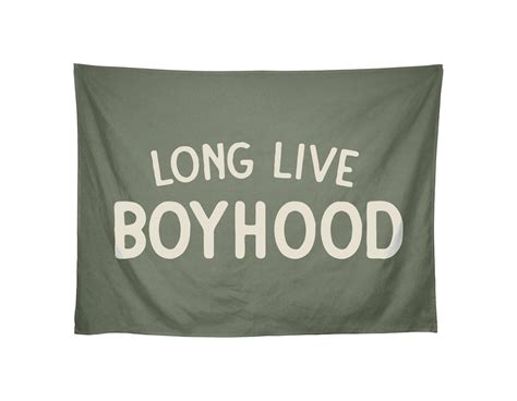 Long Live Boyhood Banner Flag Boys Wall Banner Boys Room Decor