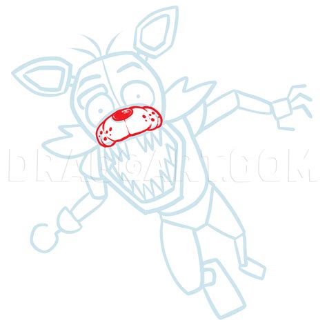 How To Draw Foxy The Fox Five Nights At Freddys Coloring Page Trace