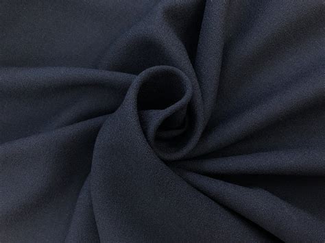 Italian Wool Crepe In Blu Navy Bandj Fabrics