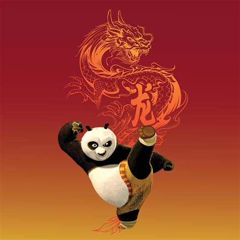 Kungfu Panda With Dragon Iconic Poster Vector Design 23017532 Vector