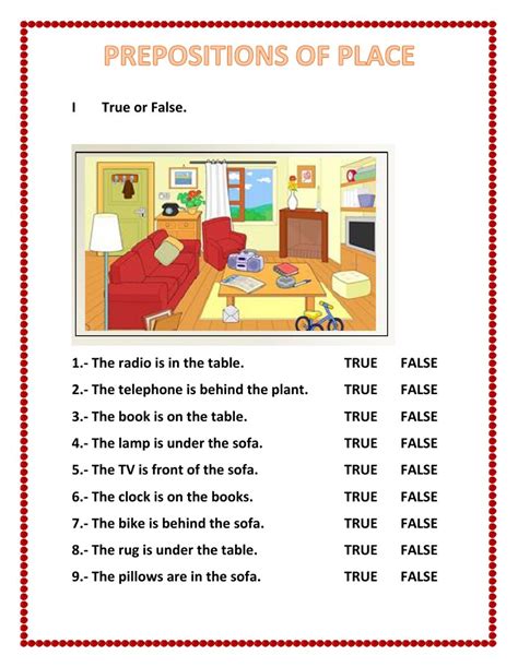 Prepositions Of Place Ficha Interactiva