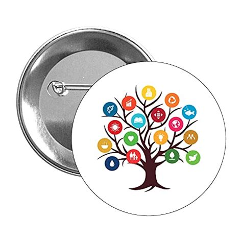 Button Sdg Sdg Sustainable Development Tree 17 Measures 2 Handmade