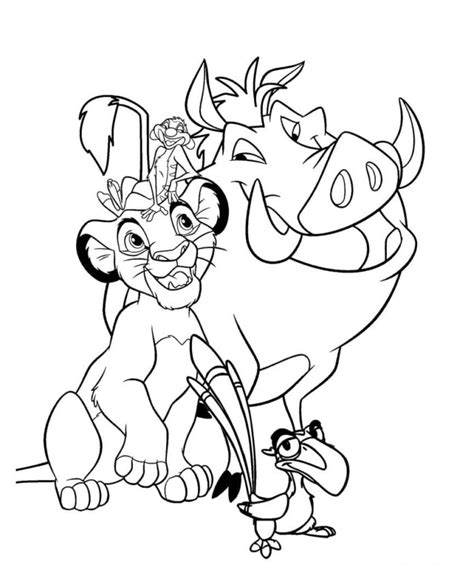 Timon And Pumba Coloring Pages