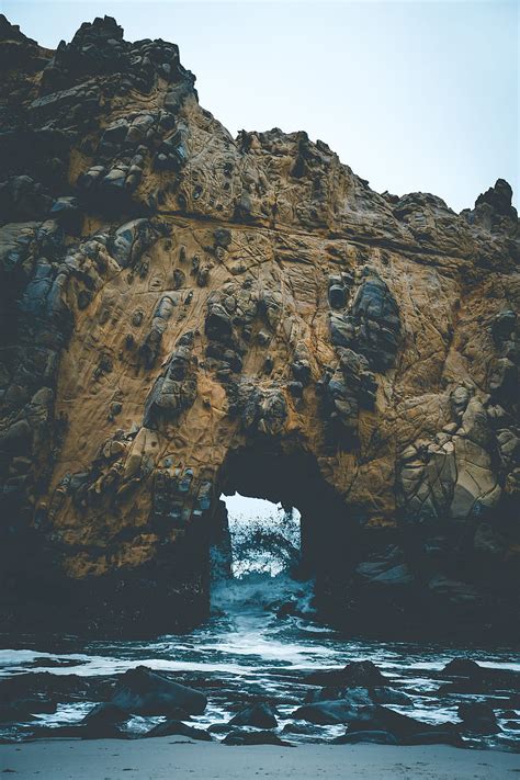 Cave Arch Rocks Sea Stones Hd Phone Wallpaper Peakpx