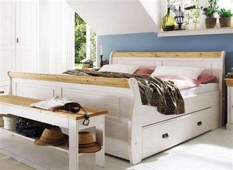 Bett mit schubladen 180x200 weiß antik holzbett kiefer massiv poarta Bett Mit Schubladen 180X200 - Atemberaubend Bett Mit ...