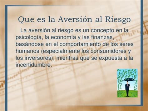 Aversion Al Riesgo De Inversiones