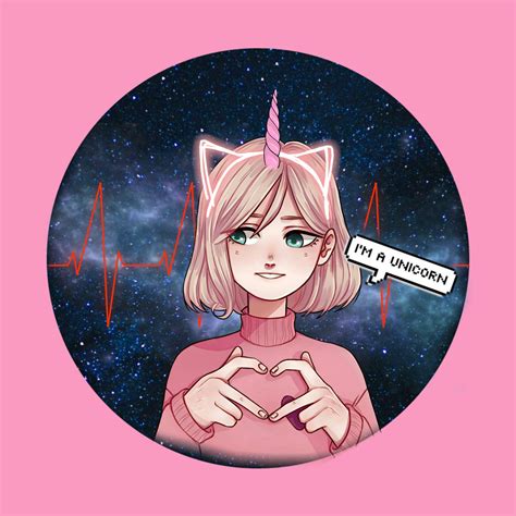 Pink Kawaii Anime Unicorn Girl