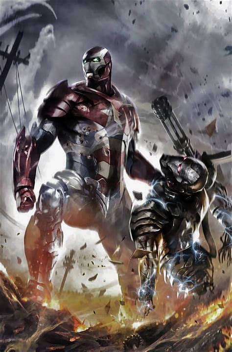 Iron Man Fan Art Iron Patriot Vs War Machine By Francesco