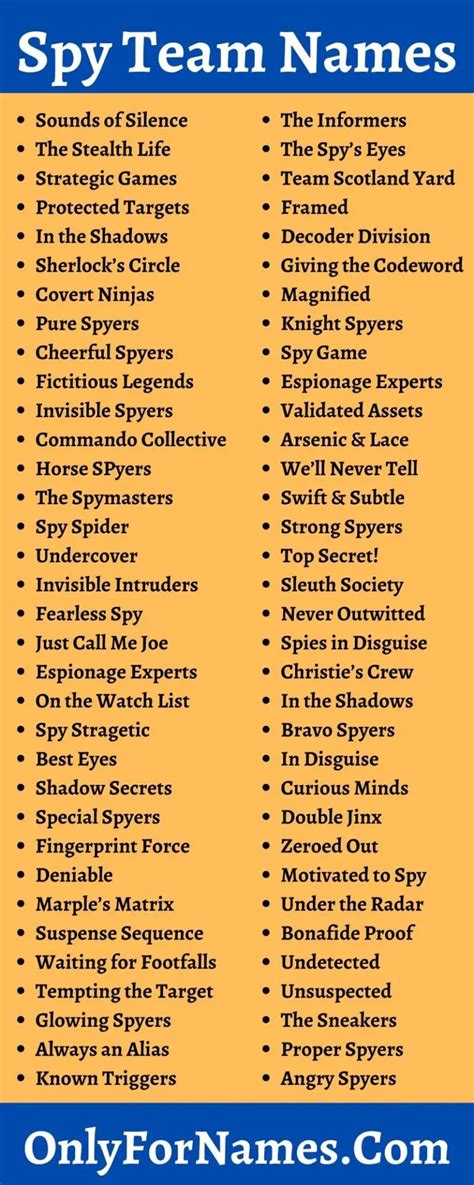 156 Spy Team Names Secret Organization Agency Names 2021