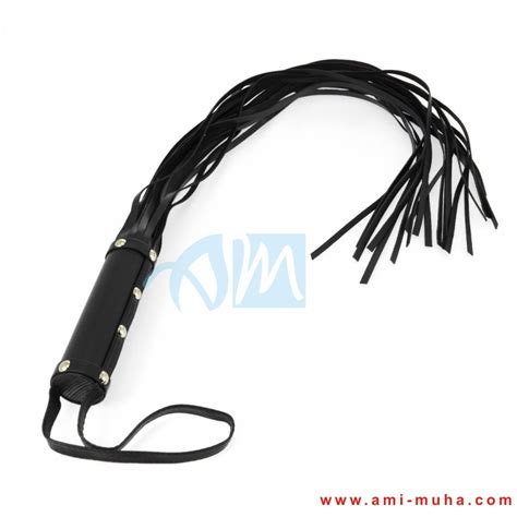 Bdsm Heavy Duty Soft Leather Whip With Bondage 19 Strings Ami Muha