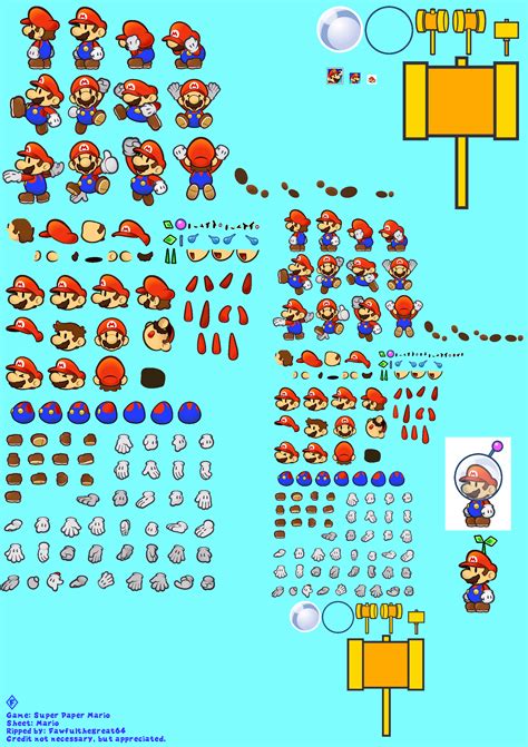 Wii Super Paper Mario Mario The Spriters Resource