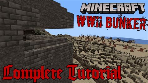 Minecraft Tutorial D Day Wwii Bunker Complete Tutorial Youtube