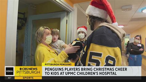 Penguins Players Bring Ts Holiday Cheer To Upmc Childrens Hospital