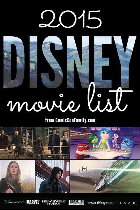 Films exclusive to disney+ are not included. Disney Movie List for 2015 - Comic Con Family