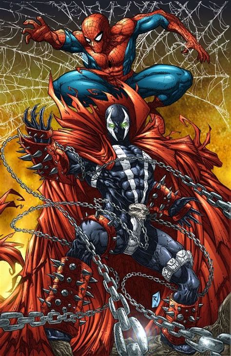 Spawn And Spider Man Rudy Vasquez Comic Book Heroes Comic Book