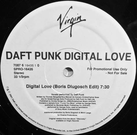 Daft Punk Digital Love 2001 Vinyl Discogs