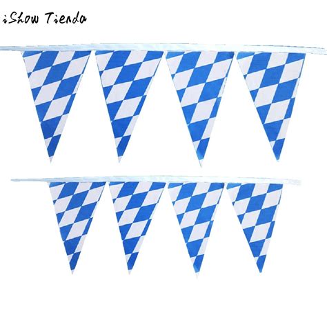 10m Seppelhut Oktoberfest Bavaria Blue White Carnival Flag 30 Sides