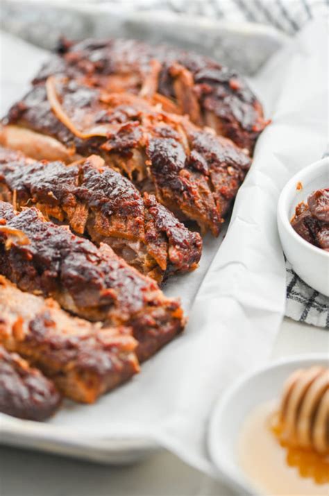 Slow Cooker Pork Ribs With Honey Chipotle Bbq Sauce Lifes Ambrosia