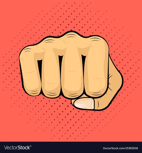 Hit Shock Blow Strike Punch Fist Icon Symbol Vector Image