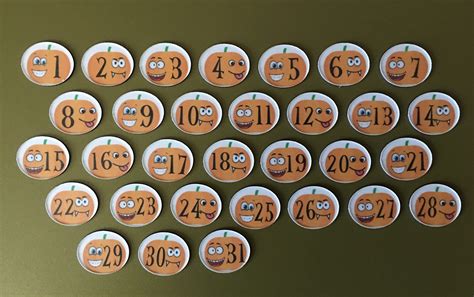 Silly Pumpkin Number Magnets Halloween Calendar Magnets Etsy In