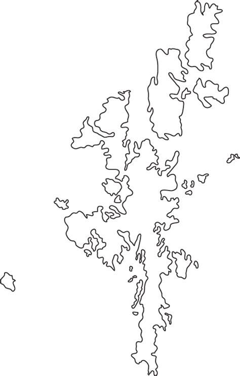 Shetland Islands Outline Map