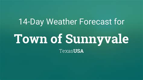 Town Of Sunnyvale Texas Usa 14 Day Weather Forecast