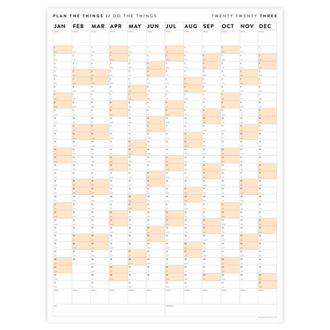 Giant 2023 Wall Calendar 2023 Large Wall Planner Annual Etsy Uk