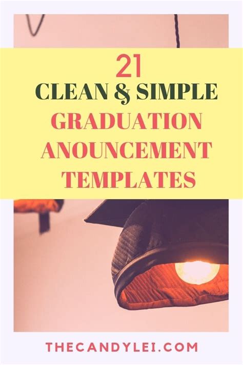21 Elegant And Simple Graduation Announcement Templates The Candy Lei