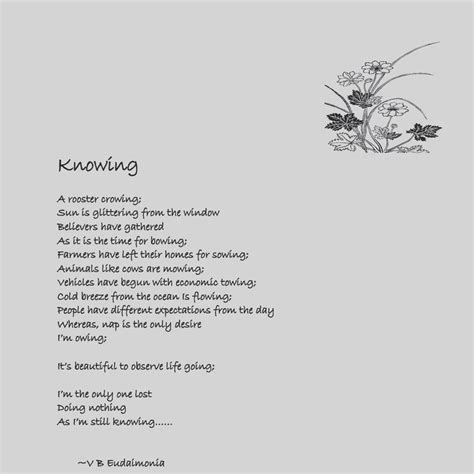 Knowing Knowledge Quotes Poetry Sowing