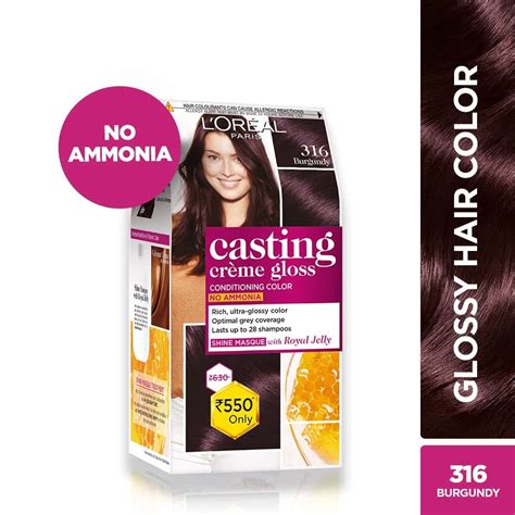 Explore l'oreal paris hair colour. Buy L'Oreal Paris Casting Creme Gloss + 316 Burgundy (87 ...