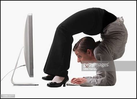 Woman Bending Over Rear View Stock Fotos Und Bilder Getty Images