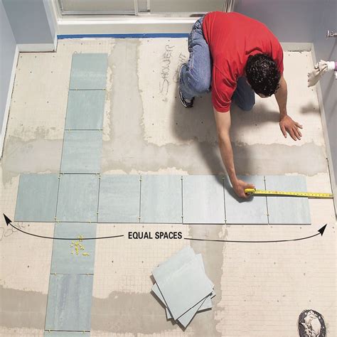 If you wait to install the cut pieces, use a notched trowel to scrape the thinset from the wall so it doesn't dry before installation. How to Install Ceramic Tile Floor in the Bathroom | Tile ...