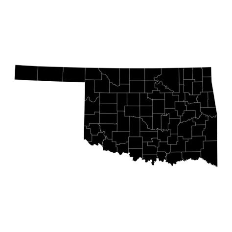 Premium Vector Oklahoma State Map With Counties Vector Illustration
