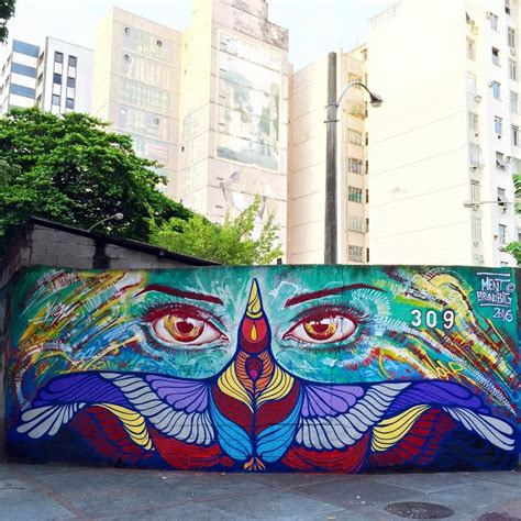 Mural Collab Marcelo Ment Bruno Big Rio De Janeiro Brazil March