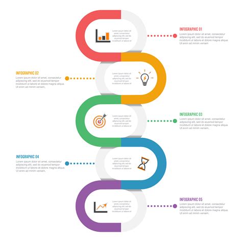 Vorlage Timeline Infografik Farbig Horizontal 689756 Vektor Kunst Bei