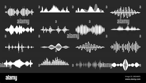 Sound Waves Playing Song Visualisation Radio Frequency Lines And