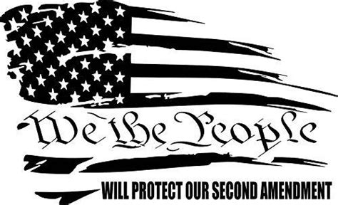Distressed American Flag We The People Second 2nd Amendment Decal