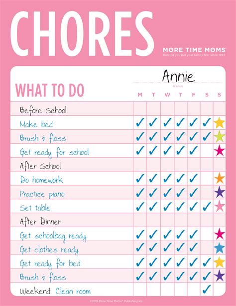 Printable Chore Chart For Adults All In One Photos