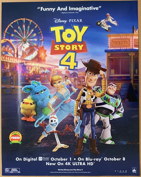 Toy Story 4 Dvd Movie Poster 1 Sided Original Mini 22x28 Disney Tom